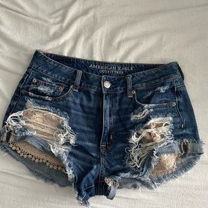 American Eagle high rise festival shorts
